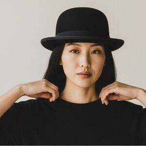 The Godfather Derby Black Hat 100% Wool in Men's Size Medium Made in USA